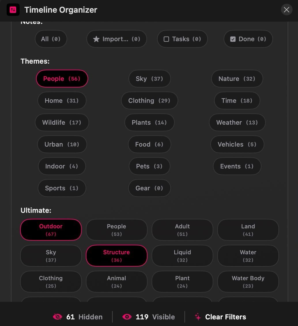 Smart Timeline Filtering Interface