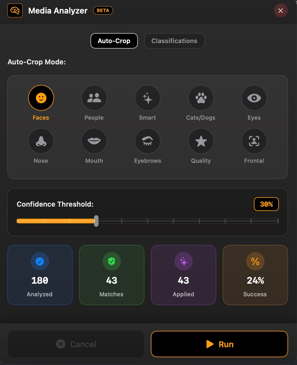 ML-Powered Media Analyzer Interface