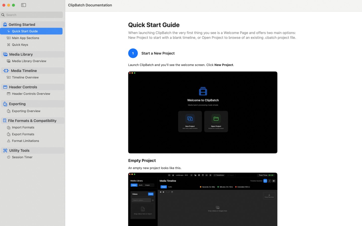 ClipBatch timeline interface